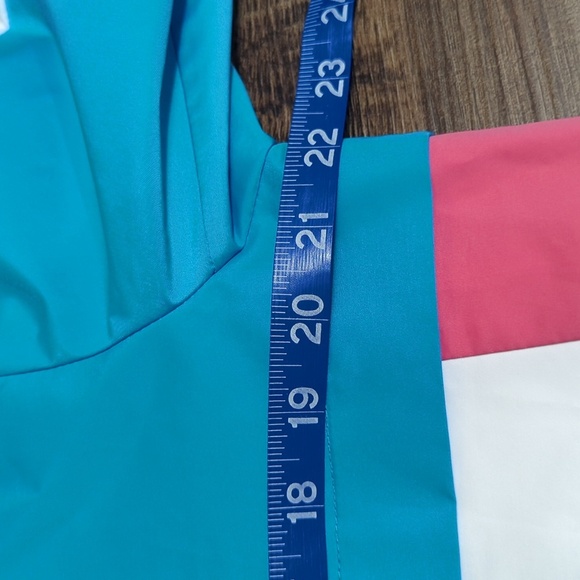 Calvin Klein Color Block Track Jacket, Spell Out, Hidden Hood, Vented Back, Med - Picture 11 of 15
